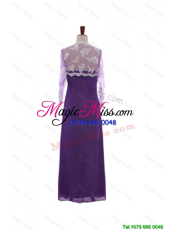 wholesale exclusive empire strapless prom dresses with ruching in eggplant purple