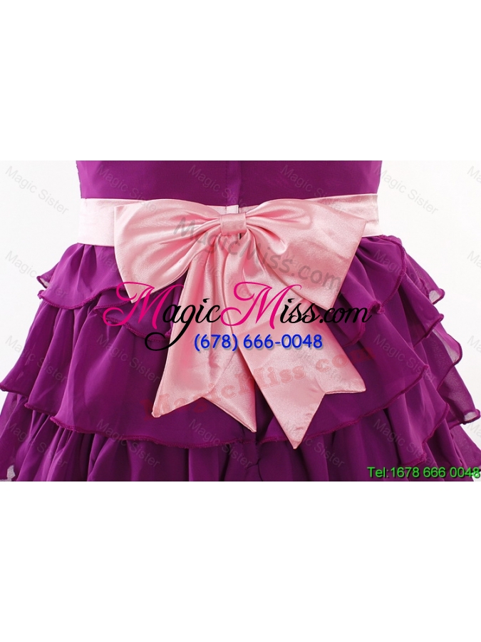 wholesale discount lovely perfect short prom dresses with bowknot and ruffled layers
