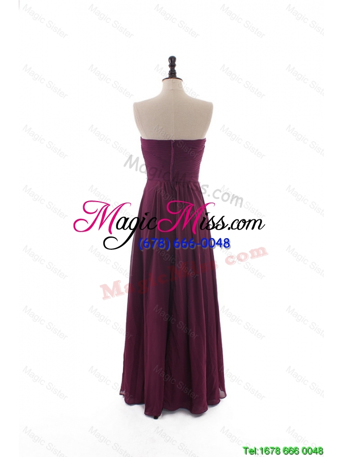 wholesale custom made empire strapless ruching prom dresses with beading
