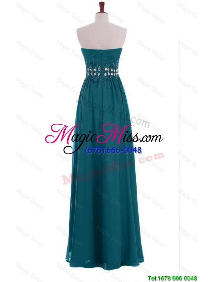 wholesale exquisite simple empire sweetheart beaded prom dresses with belt