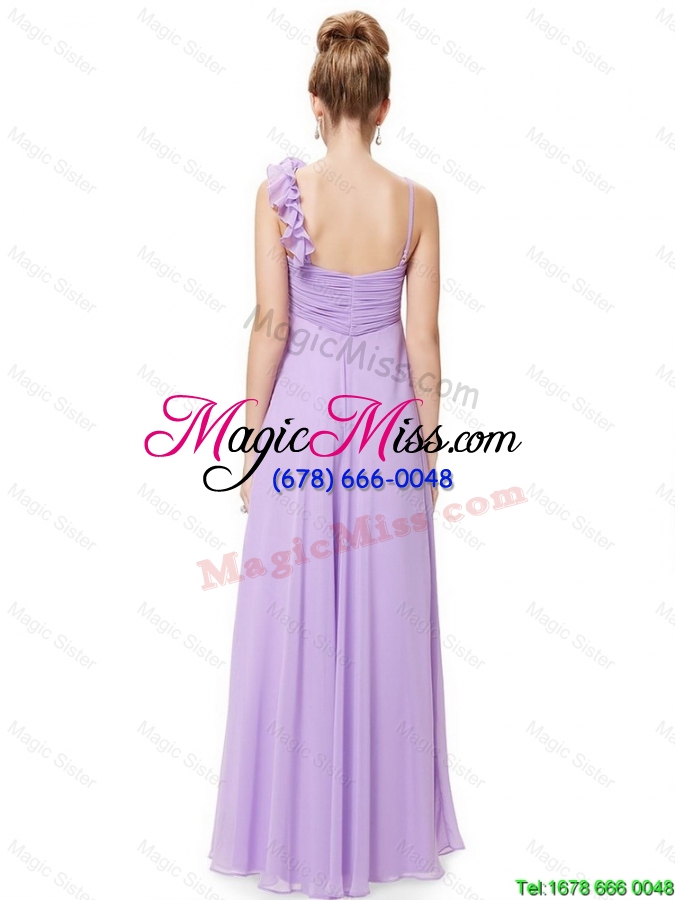 wholesale 2016 lovely perfect new style straps lavender prom dresses with ruching