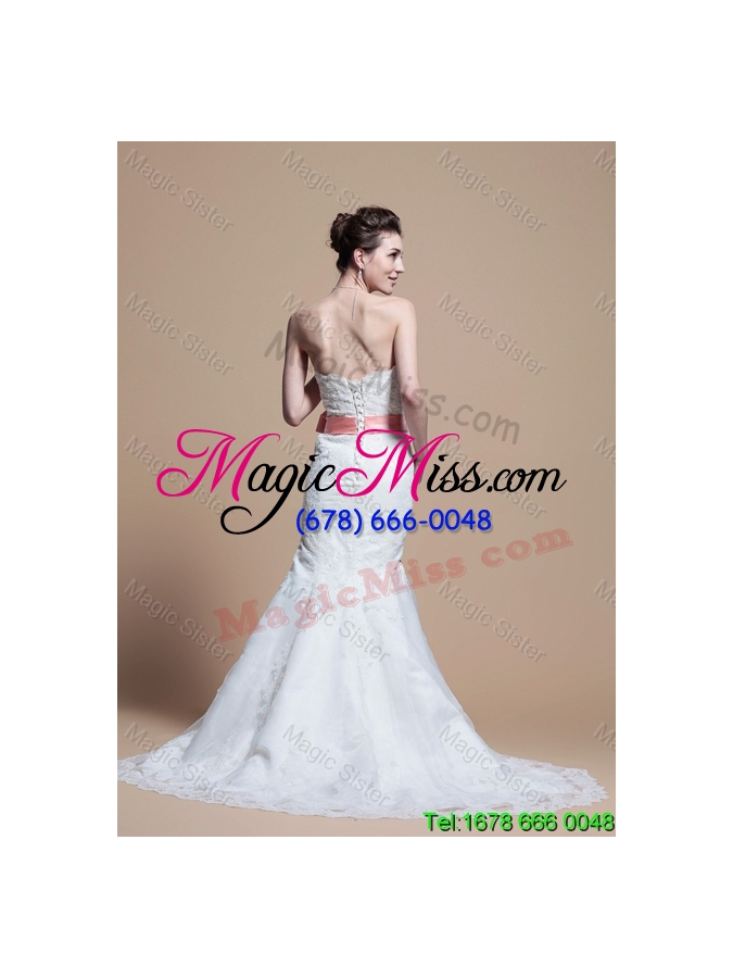 wholesale 2016 summer luxurious made mermaid strapless wedding dresses with court train