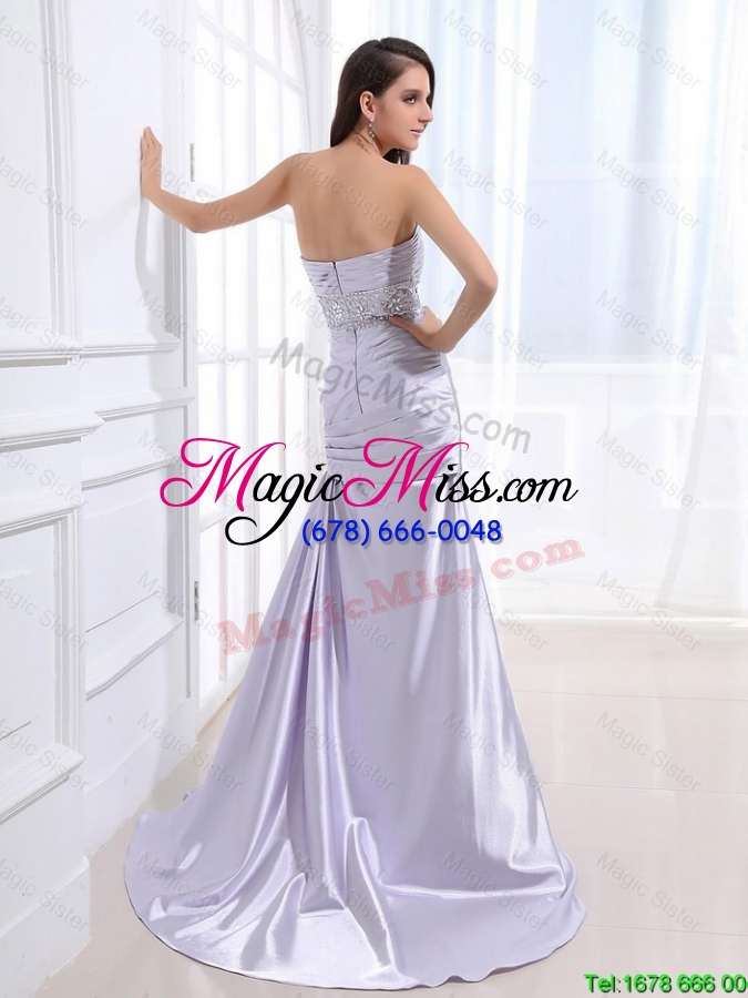 wholesale beautiful cheap lovely column elastic woven satin prom dresses with beading