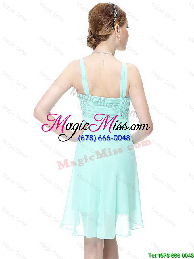 wholesale new style short hand made flowers prom dresses with straps