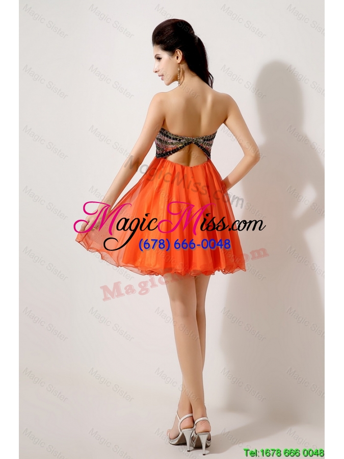 wholesale discount latest beaded and sequined prom dresses in orange