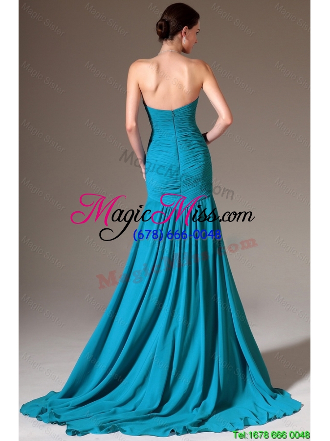 wholesale new style beautiful luxurious column sweetheart prom dresses with brush train