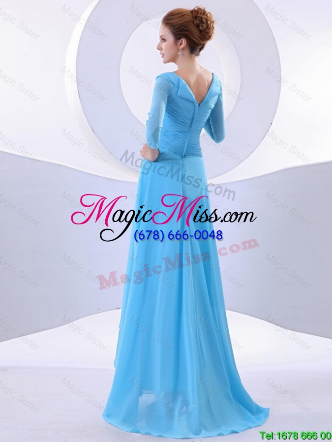 wholesale exquisite gorgeous beading aqua blue prom dresses in 2016