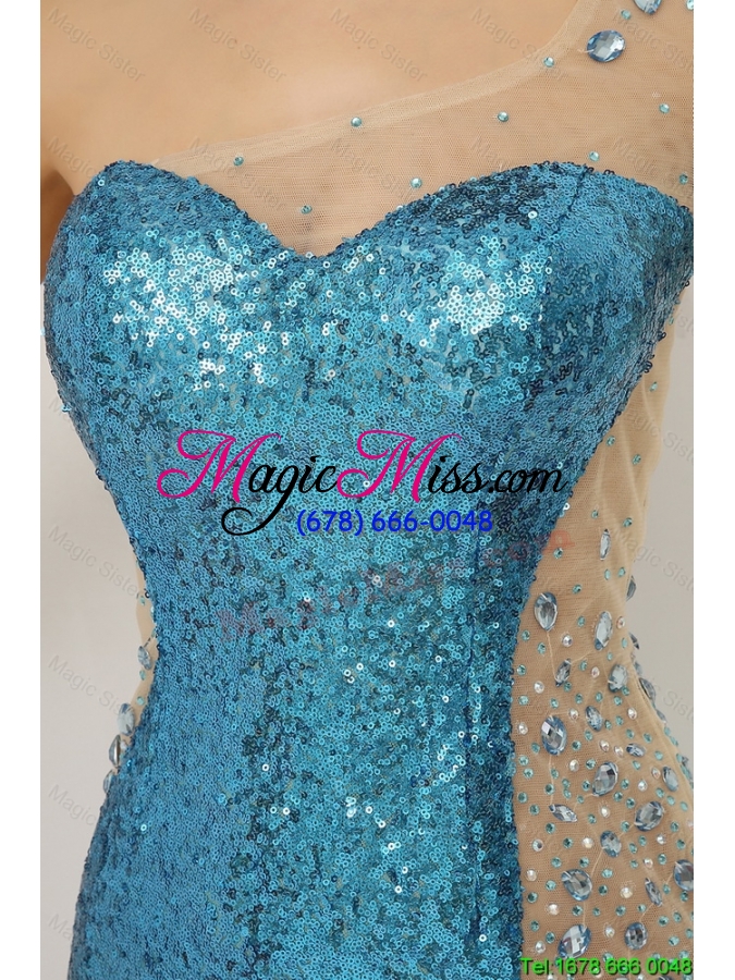 wholesale luxurious sequined multi color prom dresses with long sleeve