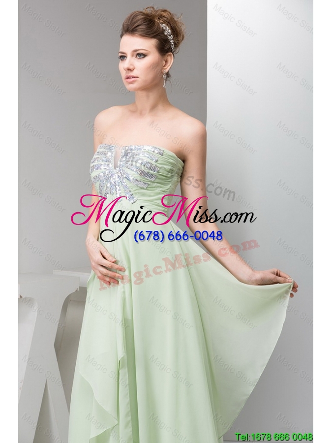 wholesale new arrivals hot sale simple strapless sequins long prom dresses for 2016