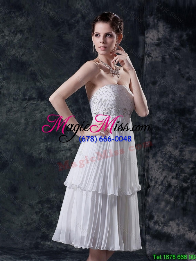 wholesale luxurious empire strapless prom dresses with beading