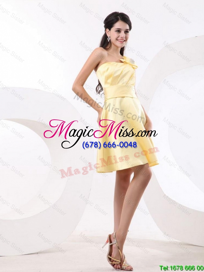 wholesale exclusive hand made flowers prom gowns with one shoulder