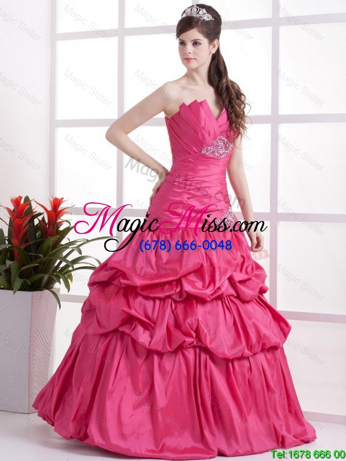 wholesale a line sweetheart 2016 prom gowns with pick ups and beading