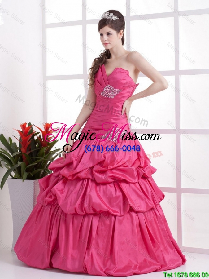 wholesale a line sweetheart 2016 prom gowns with pick ups and beading
