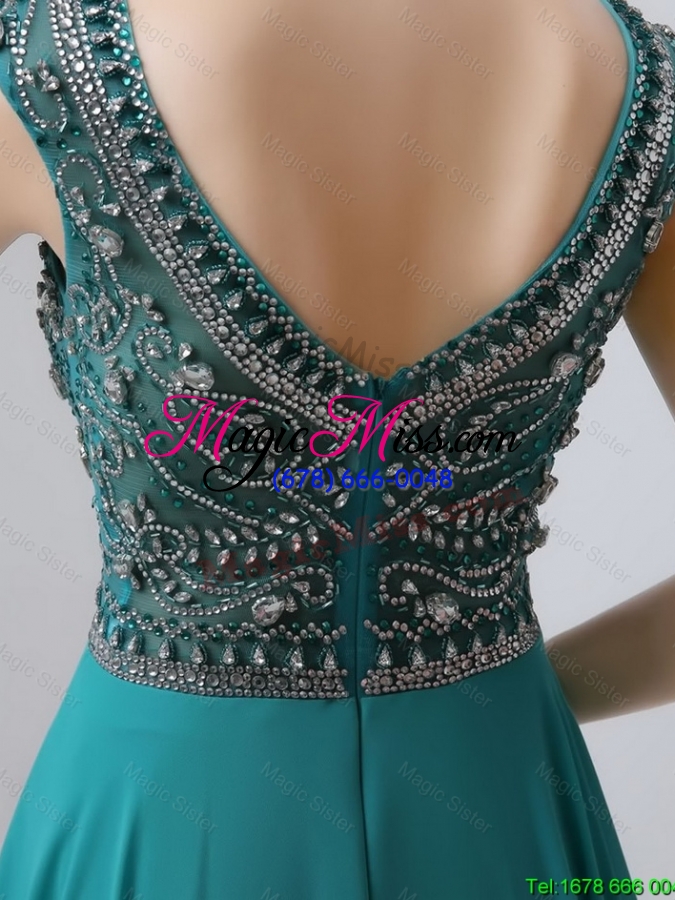 wholesale discount bateau floor length prom dresses with beading