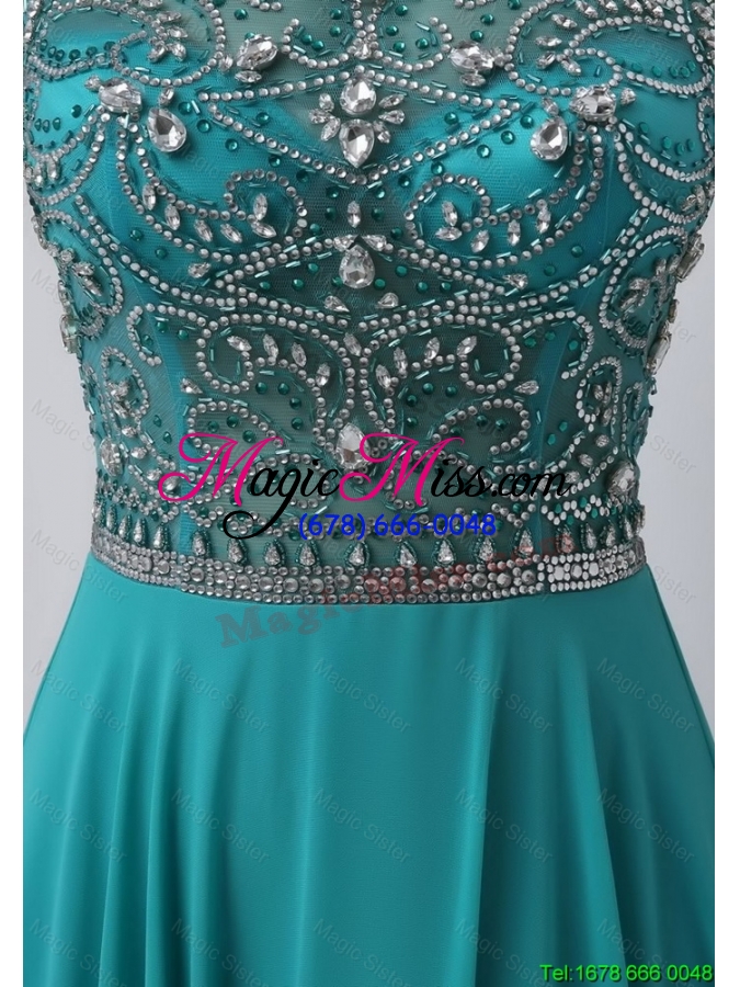 wholesale discount bateau floor length prom dresses with beading