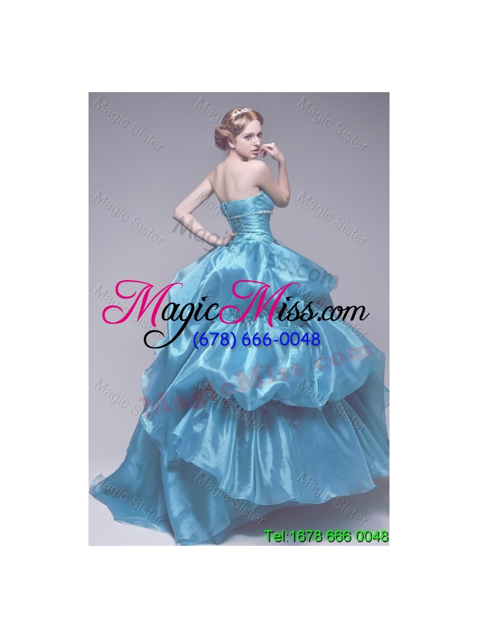 wholesale 2016 spring princess strapless beading wedding dresses for garden