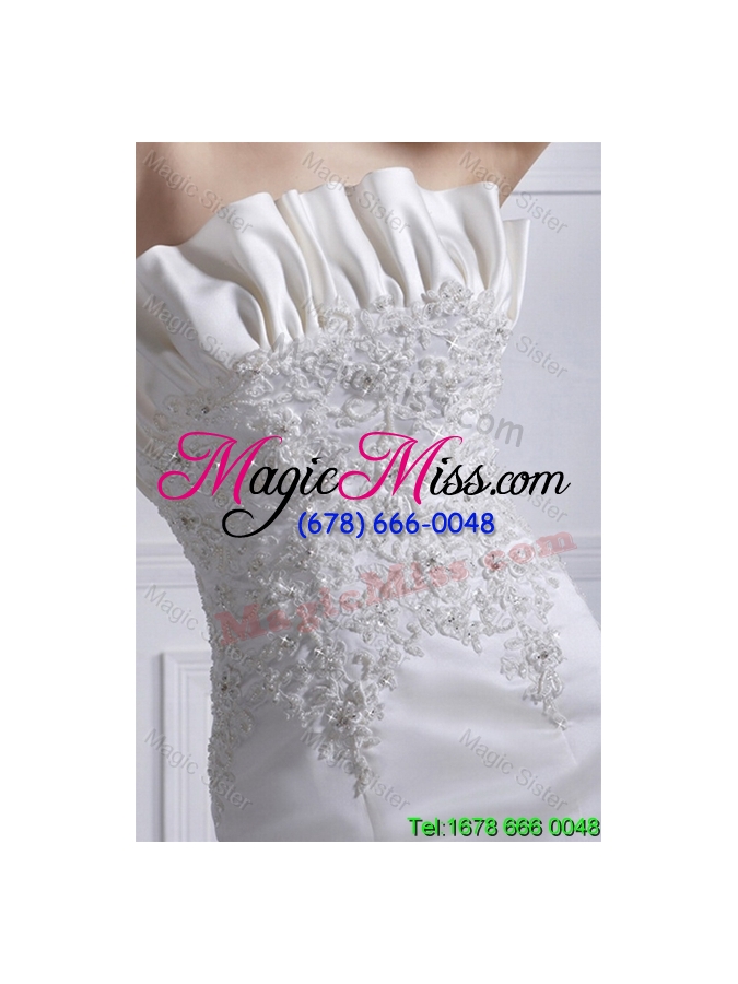 wholesale 2015 fall romantic court train appliques and beading wedding dresses in mermaid
