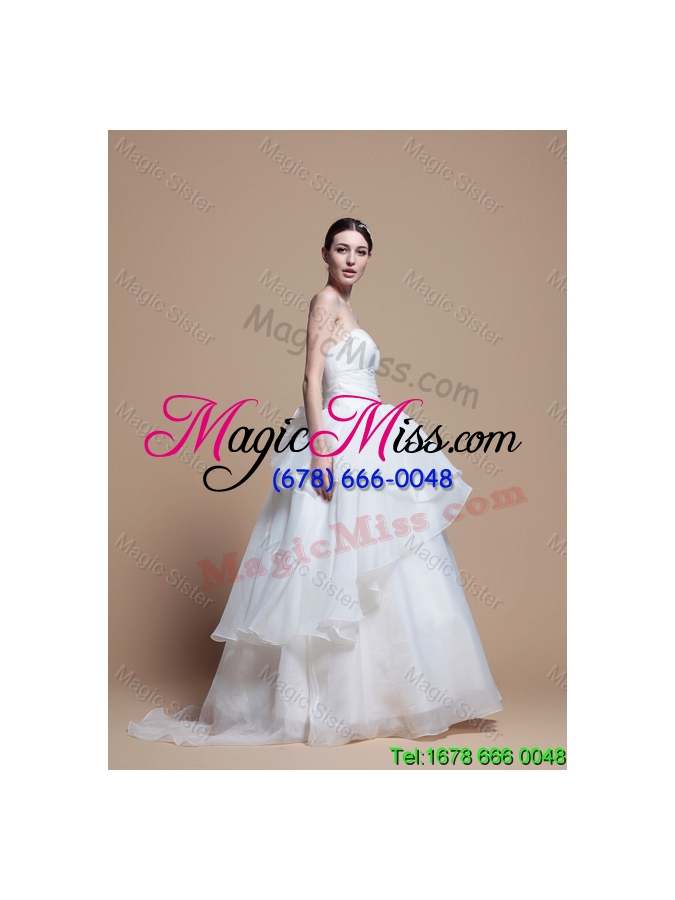 wholesale 2016 spring designer ball gown sweetheart wedding dresses with ruching