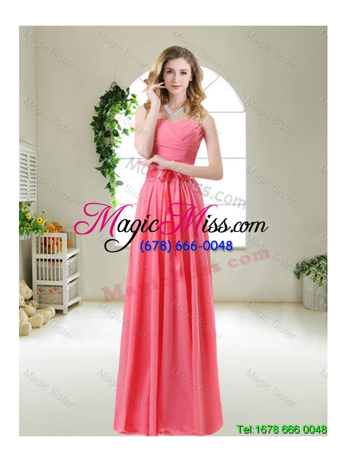 wholesale pretty one shoulder sequined bridesmaid dresses in watermelon red