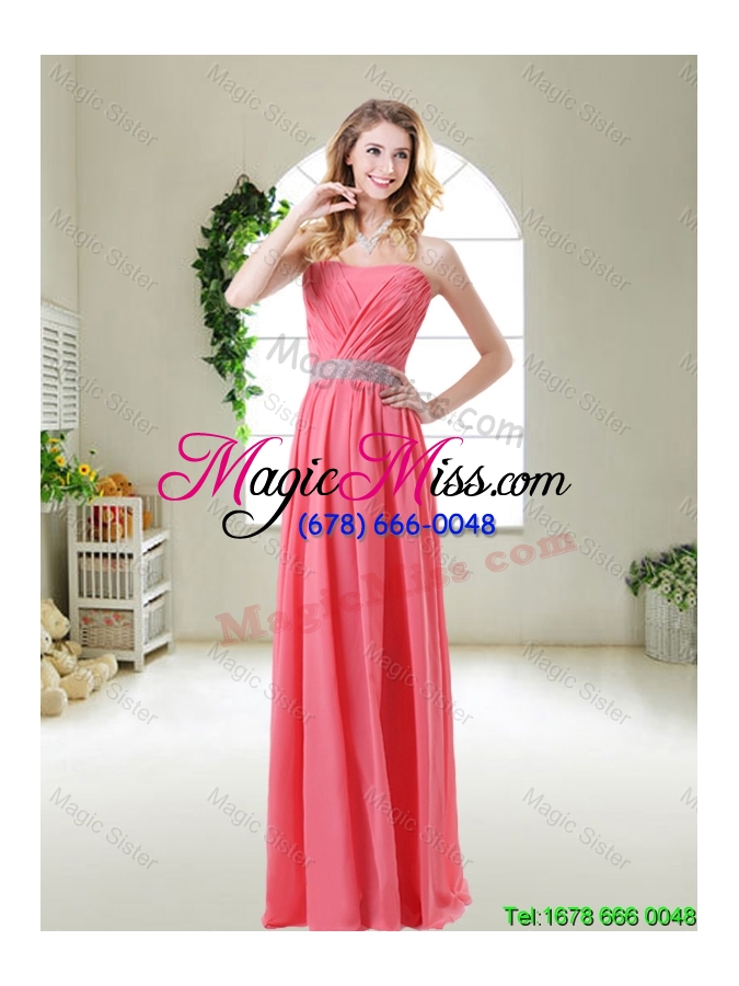 wholesale pretty one shoulder sequined bridesmaid dresses in watermelon red
