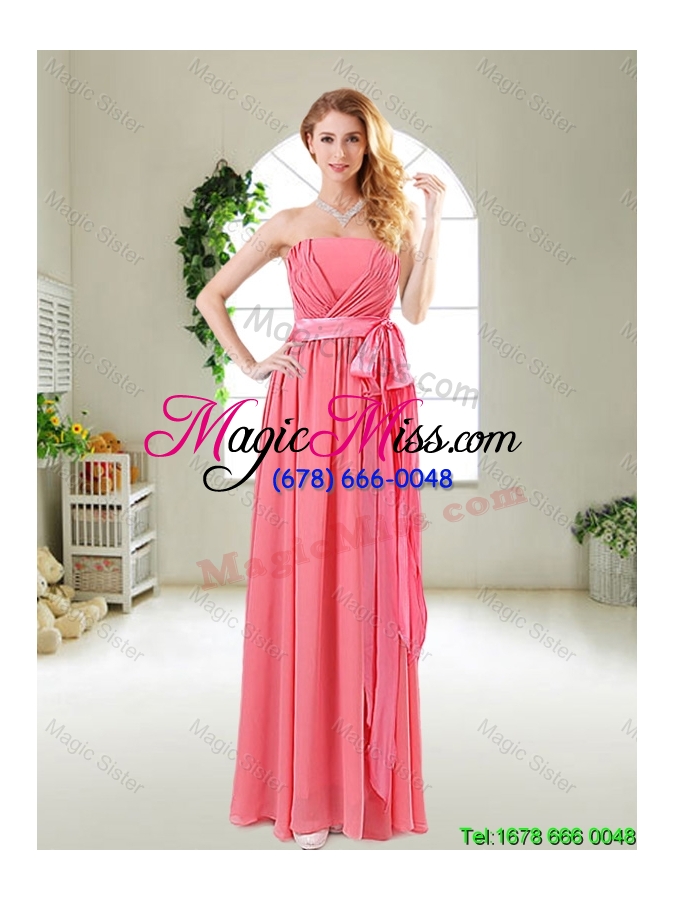 wholesale cheap watermelon red dama dresses with one shoulder