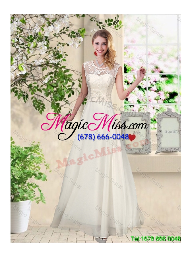wholesale feminine champagne laced prom dresses with appliques