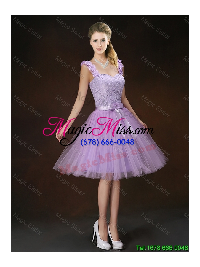 wholesale classical scoop prom dresses with hand made flowers
