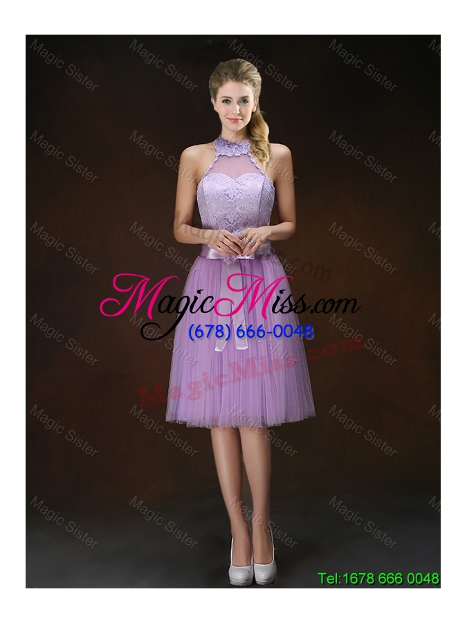 wholesale classical scoop prom dresses with hand made flowers