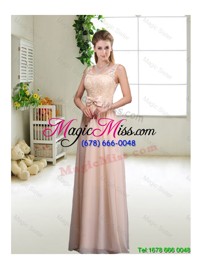 wholesale cheap laced square prom dresses with bowknot