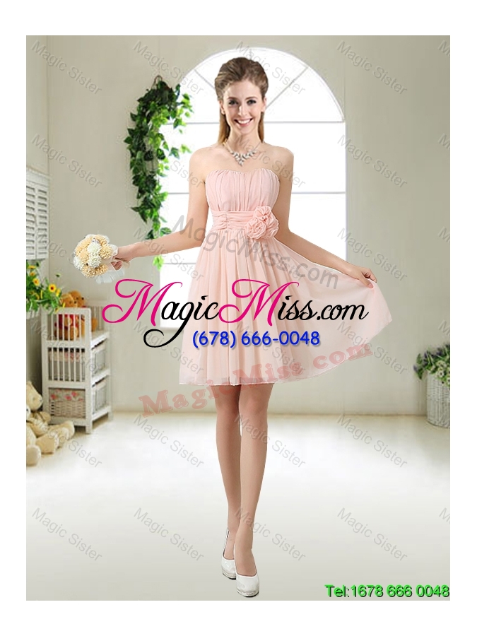 wholesale perfect strapless prom dresses with hand made flowers