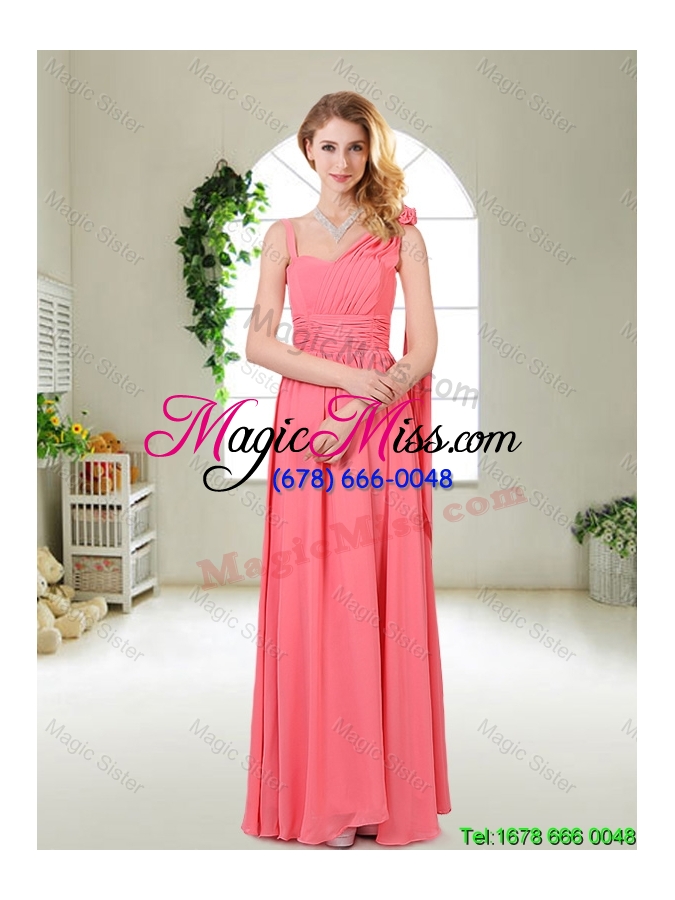 wholesale elegant strapless prom dresses in watermelon red