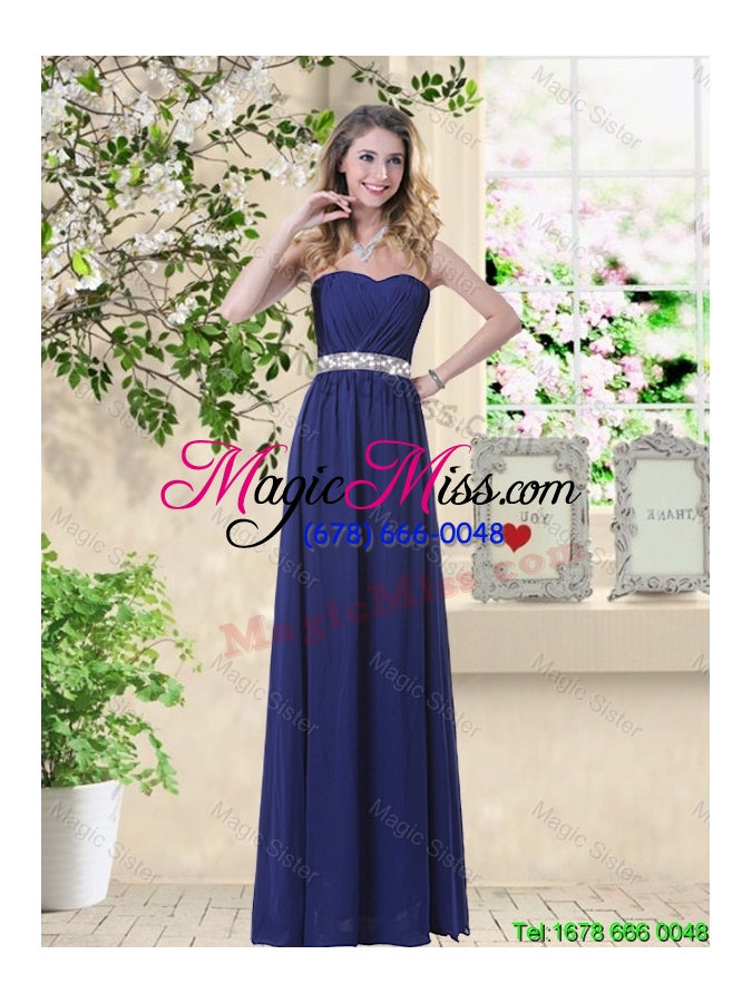 wholesale comfortable one shoulder prom dresses in navy blue