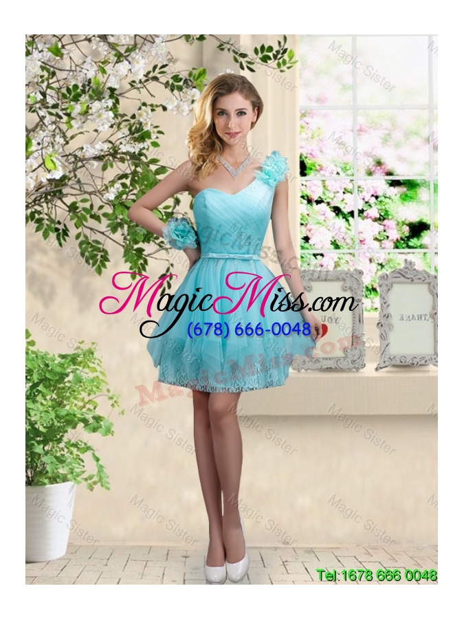 wholesale beautiful mini length prom dresses with one shoulder