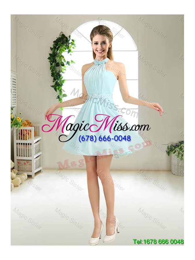 wholesale fashionable v neck bowknot prom dresses in mini length