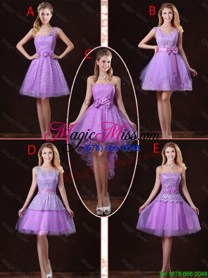 wholesale pretty strapless bowknot prom dresses with high low