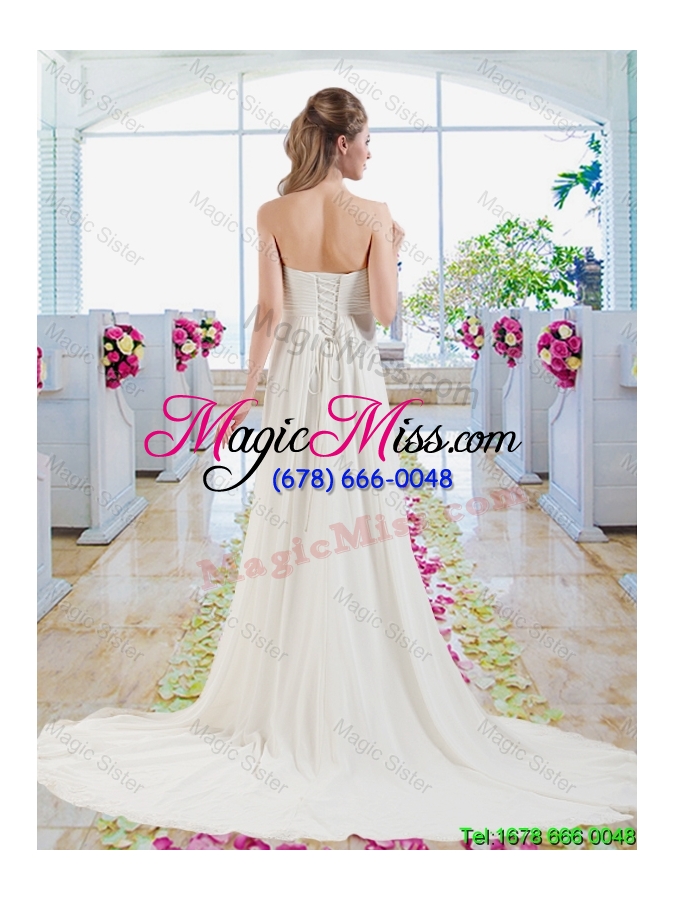 wholesale latest strapless wedding gowns with hand made flowers