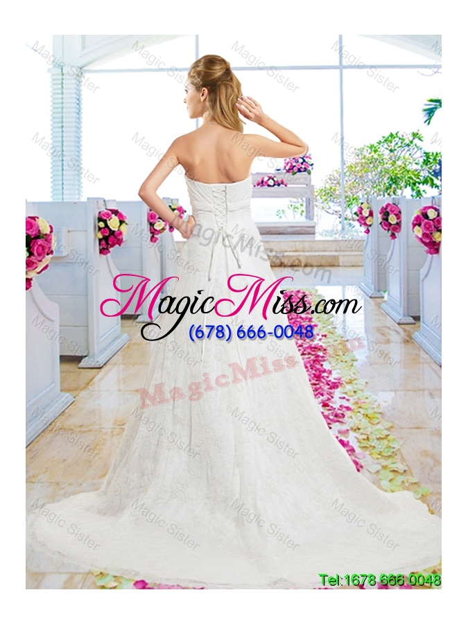 wholesale informal a line laced wedding dresses with lace up