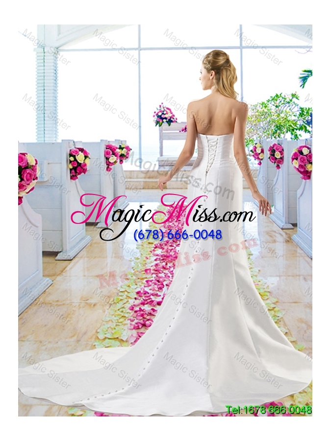 wholesale simple hand made flowers wedding dresses with column