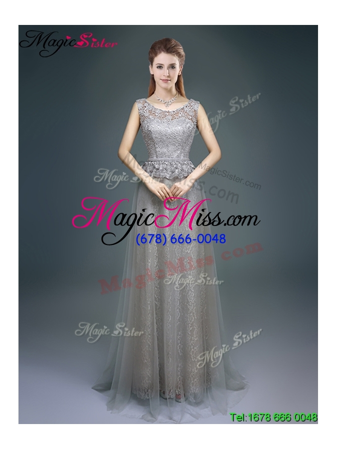 wholesale cheap empire scoop lace prom dresses for 2015 winter