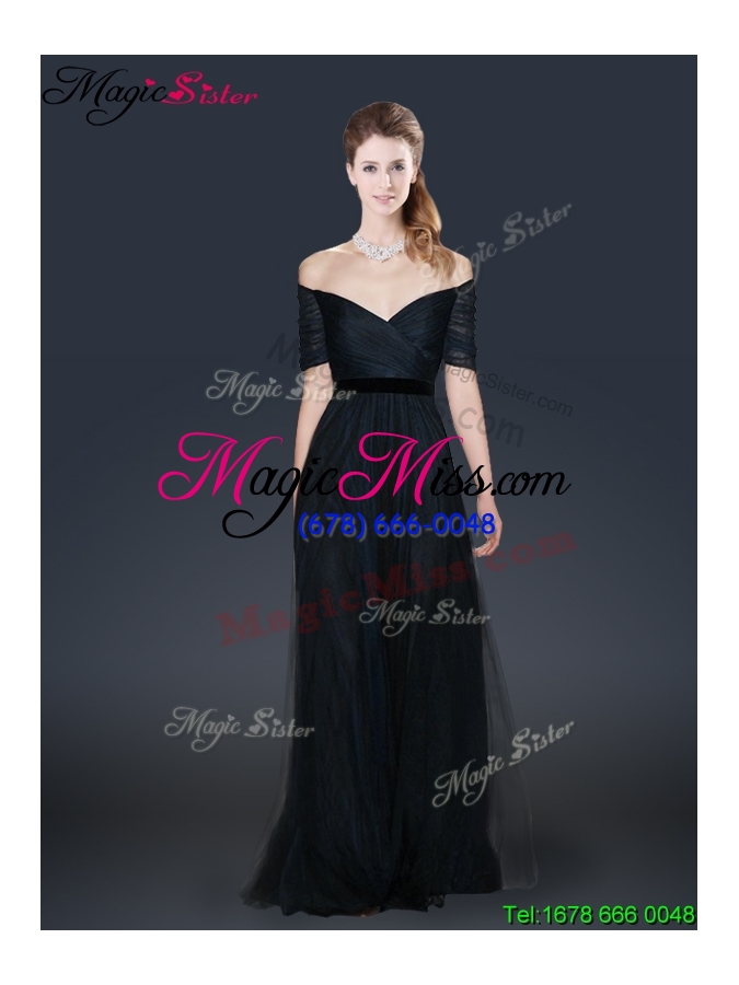wholesale 2015 winter perfect empire off the shoulder prom dresses