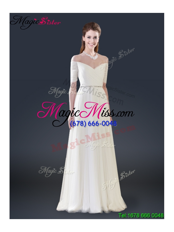 wholesale 2015 winter perfect empire off the shoulder prom dresses