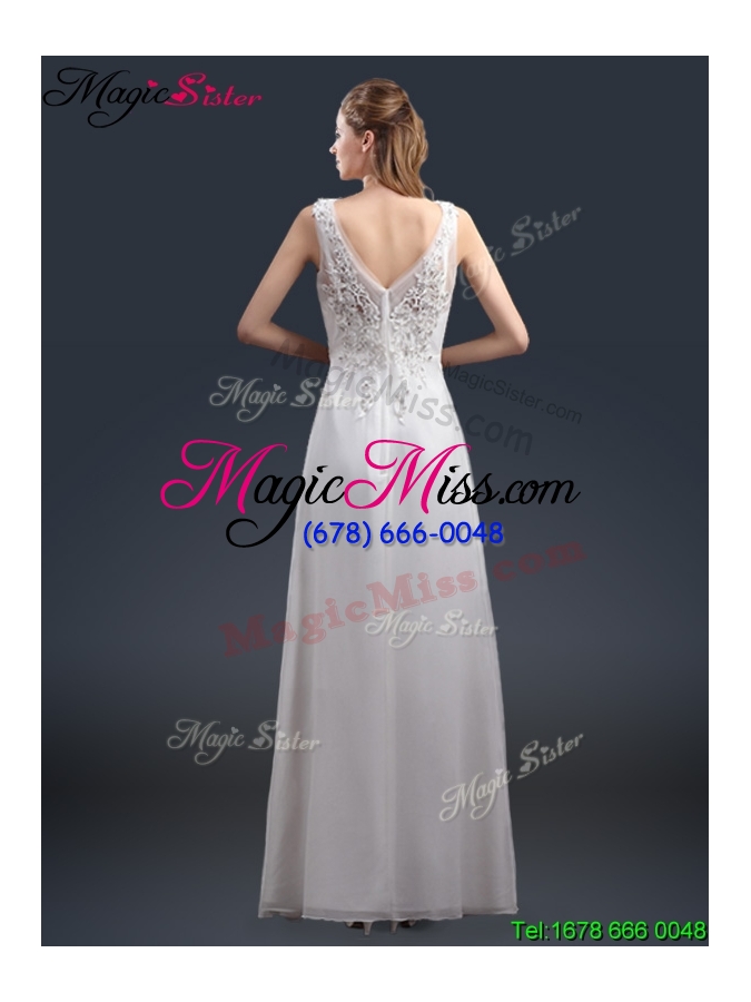 wholesale 2016 affordable empire v neck beading prom dresses