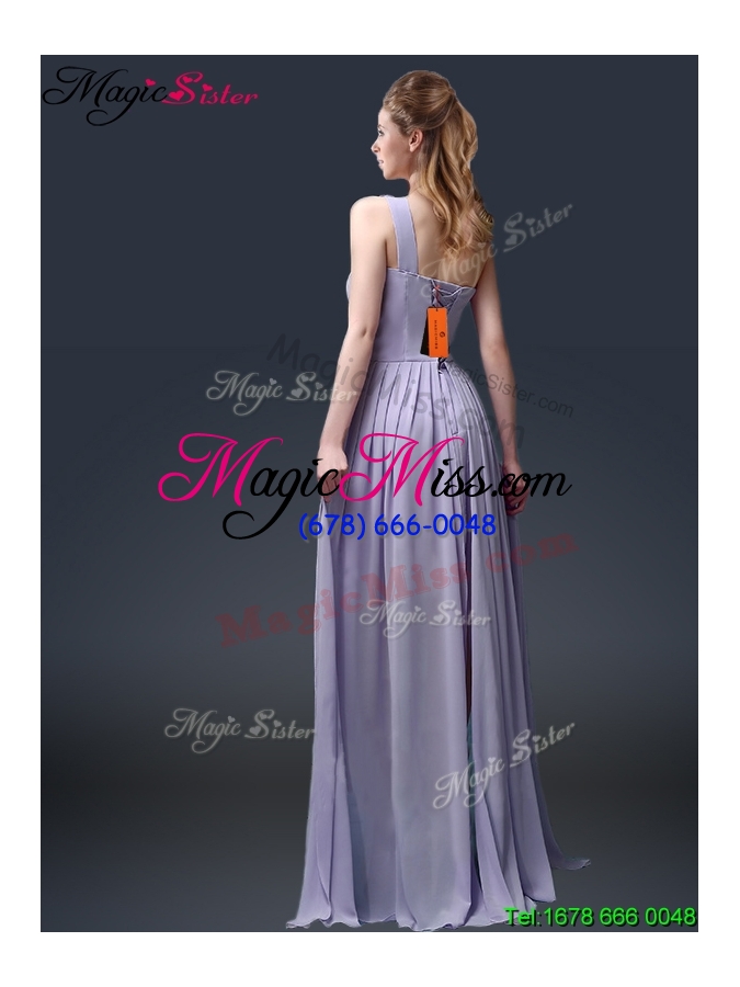 wholesale 2016 new style one shoulder high low ruffles prom dresses