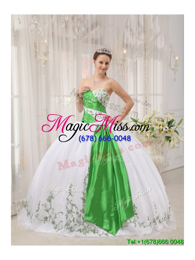 wholesale latest ball gown sweetheart quinceanera dresses with embroidery