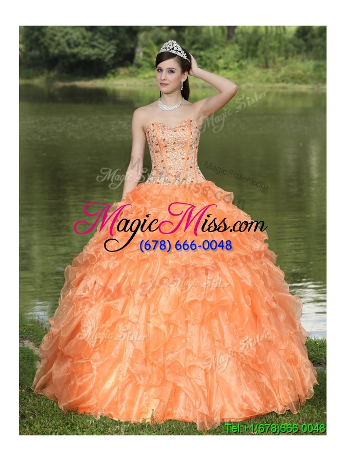 wholesale 2016 beading and ruffles layered quinceanera gowns