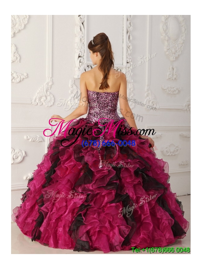 wholesale latest 2016 multi color quinceanera gowns with ruffles