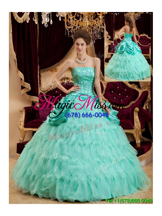 wholesale best selling ball gown floor length ruffles quinceanera dresses