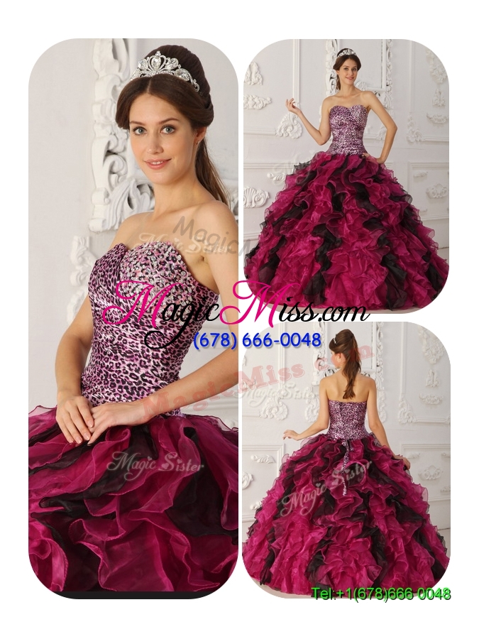wholesale 2016 cheap ball gown floor length quinceanera dresses in multi color