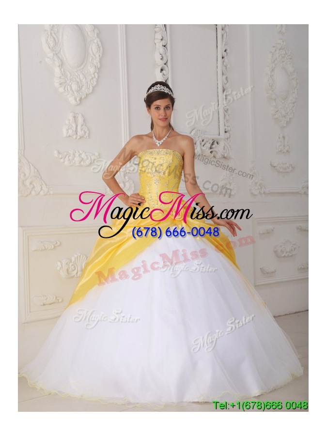 wholesale 2016 elegant appliques quinceanera gowns with hand made flower