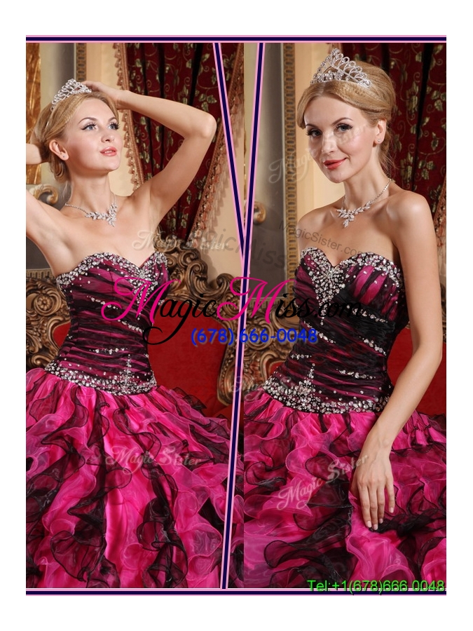 wholesale exquisite beading and ruffles sweetheart quinceanera gowns